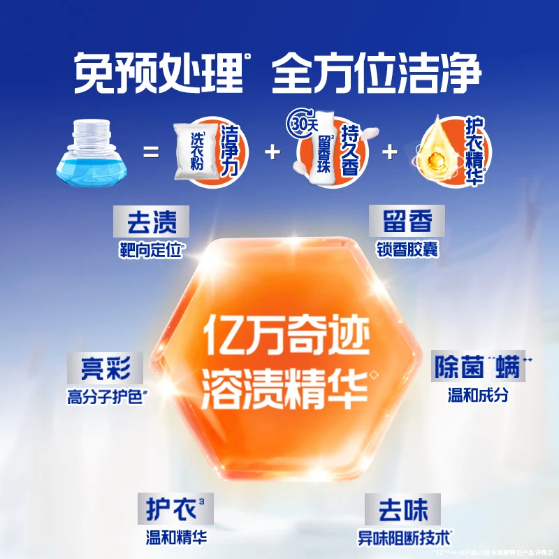 Tide Cleansing Laundry Liquid After the Rain Camellia 3.2 catties bottle (800g*2) color protection long-lasting fragrance laundry detergent