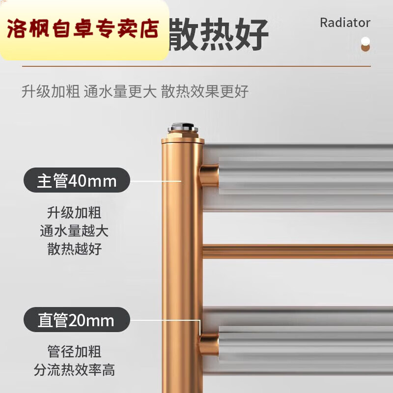 Qinkai copper-aluminum composite small basket bathroom radiator household central heating bathroom storage rack plumbing towel rack copper-aluminum basket B style white - height 600mm