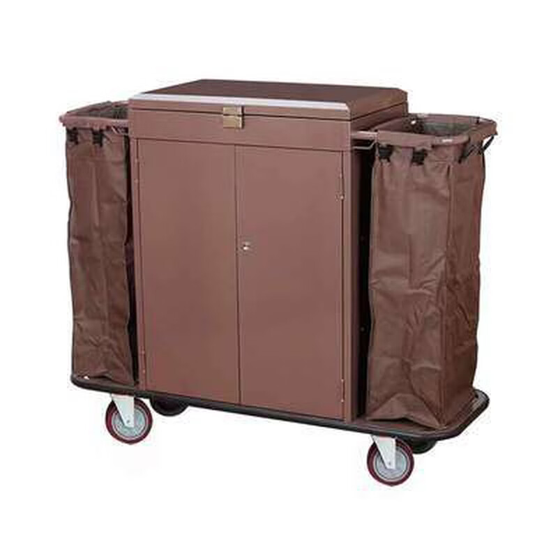 Yusenyi Hotel guest room with door, cover and lock, push linen cart, cleaning service cart, cleaning work cart (painted) 1400x450x1100