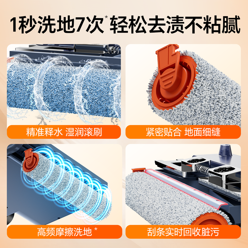 Supor enjoys an instant discount for consultation. Floor washing machine, mopping machine, sweeping and mopping all-in-one machine, self-cleaning solid-liquid separation, no odor, lightweight, light-noise, self-traction, long-life household electric mop K2, one-click self-cleaning, wireless mopping machine
