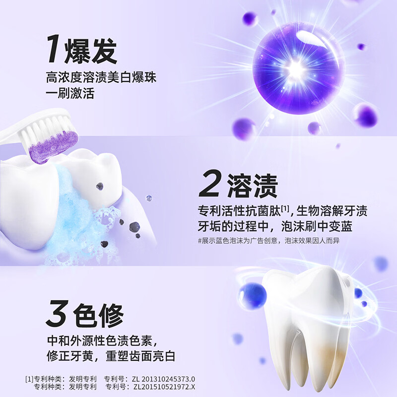 Bop special research (bop) active antibacterial peptide color repair whitening toothpaste early gum protection late whitening toothpaste 2 pieces (new and old are shipped randomly)