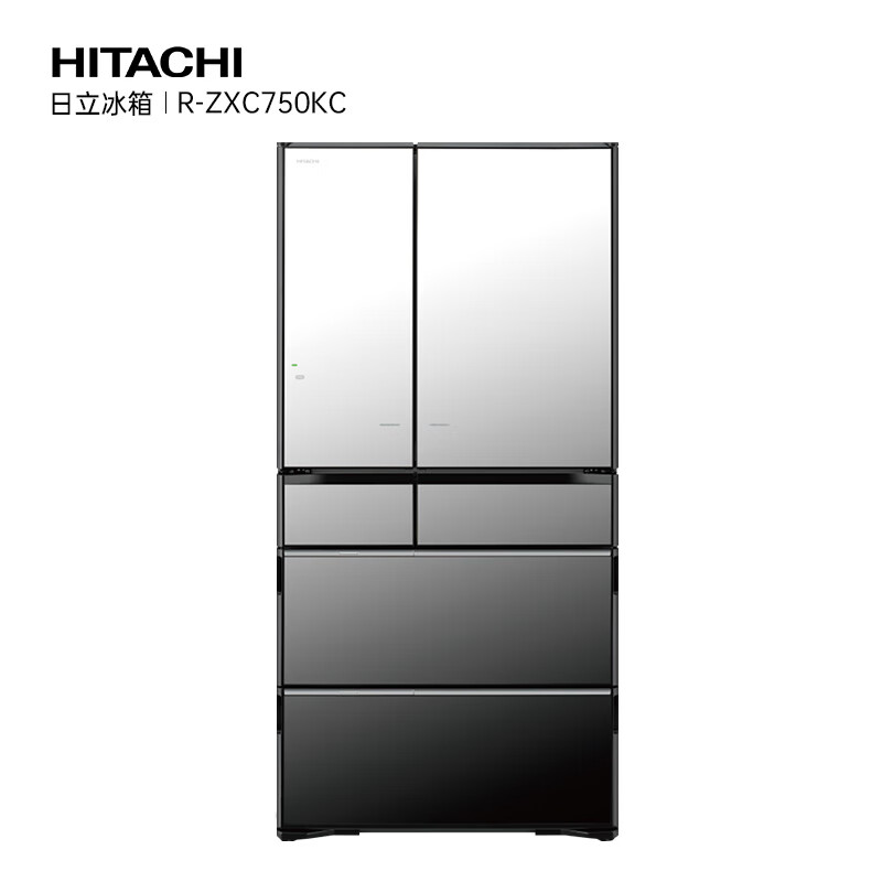 Hitachi (HITACHI) 735L multi-door refrigerator imported from Japan ultra-large capacity flagship machine vacuum preservation automatic ice making electric door sleep preservation mirror color R-ZXC750KC national subsidy