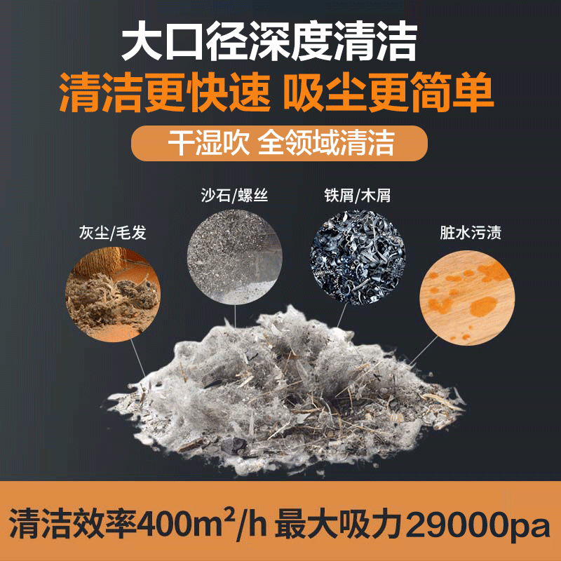 Royalstar vacuum cleaner industrial 3300W peak high power household high suction 45L land reclamation decoration cleaning commercial hotel car wash RS-XT300B-2