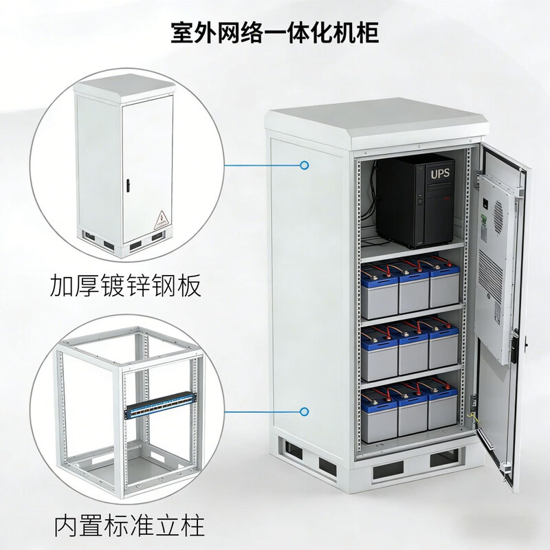 Outdoor waterproof cabinet integrated network communication 5G base station weak current constant temperature air conditioning rain and lightning protection equipment cabinet integrated cabinet iron tower customized configuration consultation customer service