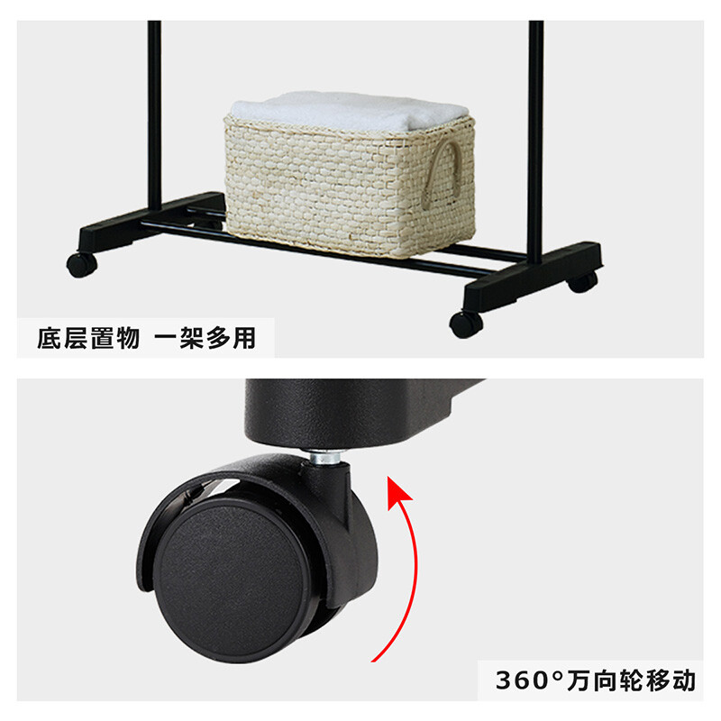 Yicai Nianhua Clothes Drying Rack Balcony Floor Standing Single Rod Drying Rack Liftable Clothes Rack YCC2021