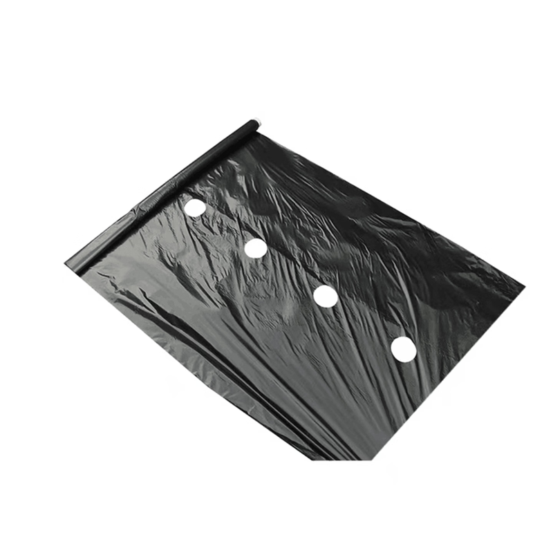 Perforated mulch film for agricultural planting, special perforated mulch film for growing vegetables, strawberry sweet potato film, silver and black two-color perforated mulch film, 5 pounds black, 2 meters wide, 120 meters long, no holes