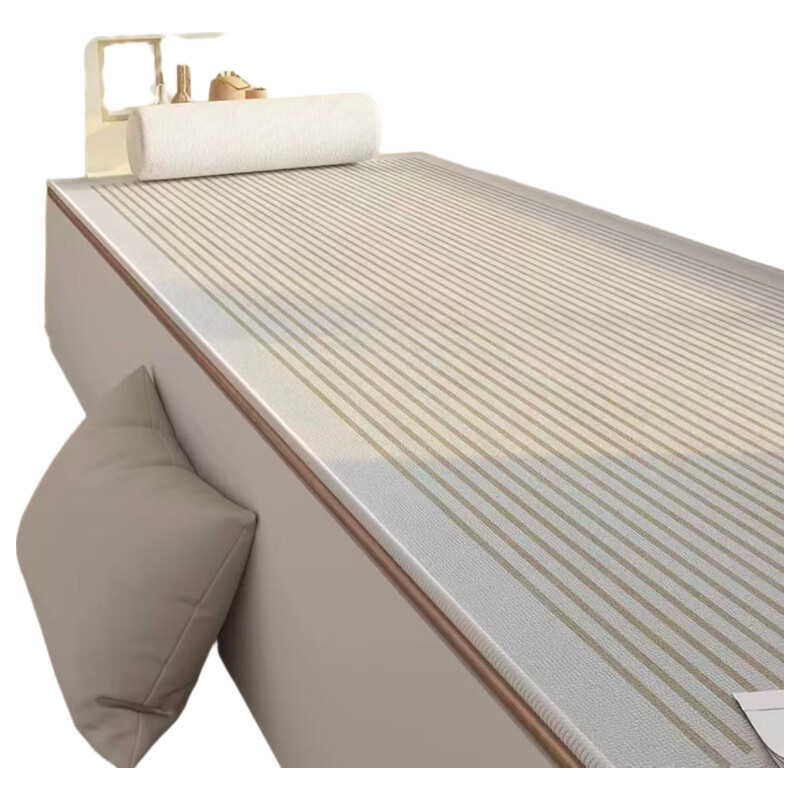 Yunbin Modern Simple Bay Window Mat Thickened Window Sill Mat 2026 New Four Seasons Master Bedroom Balcony Cushion Can Be Cut Cream Line-Bay Window 0cm*0cm Customized Size Contact Customer Service