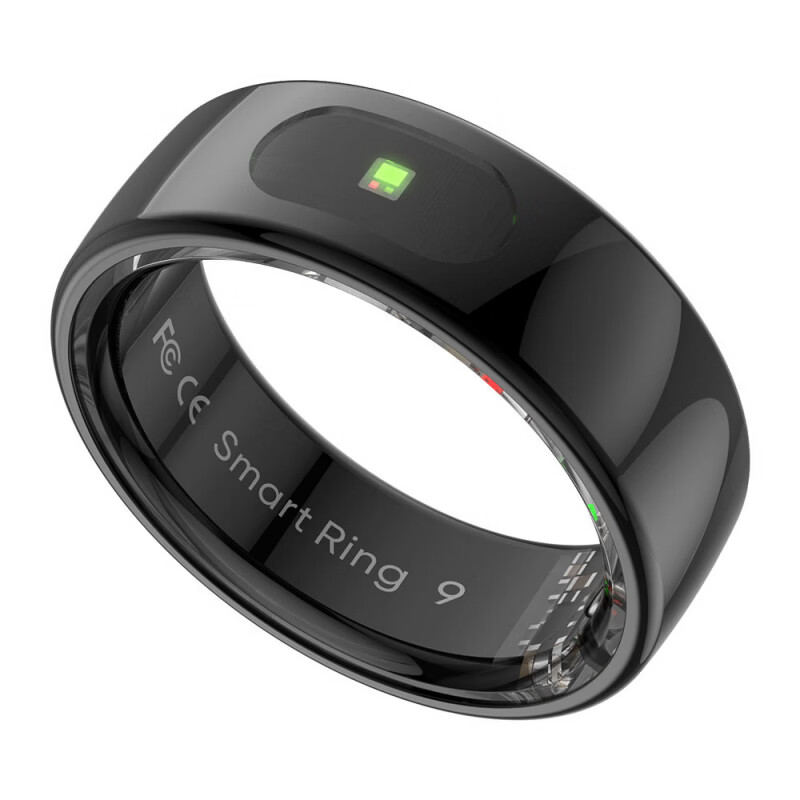 Universal smart ring for Apple mobile phone, good-looking gift for couples, step counting, running, measuring heart rate, blood oxygen, sleep, black, Hipto brand smart ring No. 10 (19.90mm)