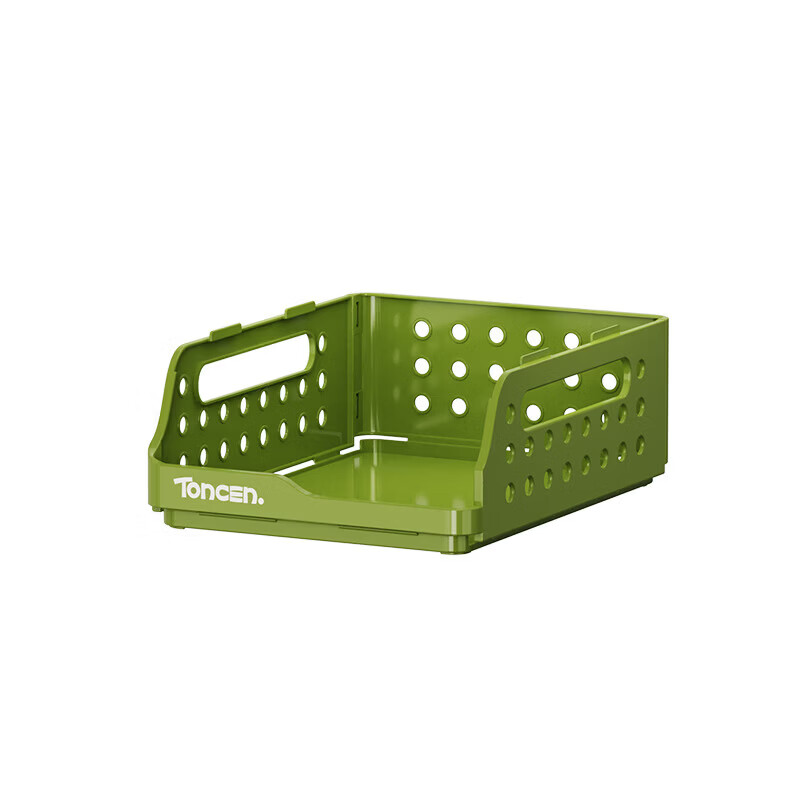 Foldable large-capacity desktop storage rack student office book and file storage box 31835 2 large green sizes + 2 small black sizes