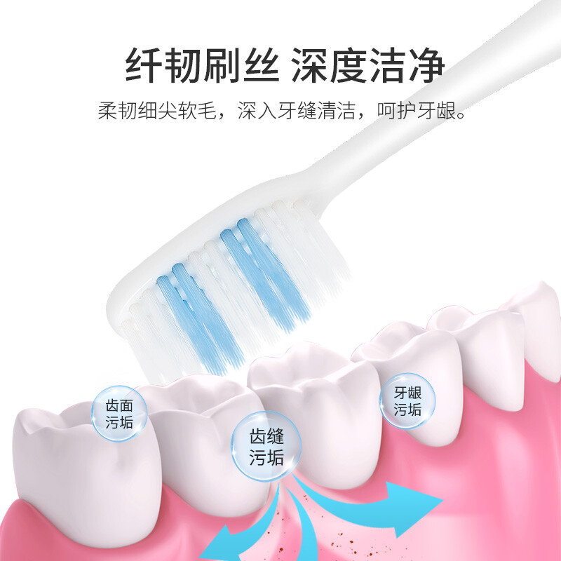 FROG set series 165B adult toothbrush 3 pieces special package soft bristles soft silk deep cleansing individual packaging