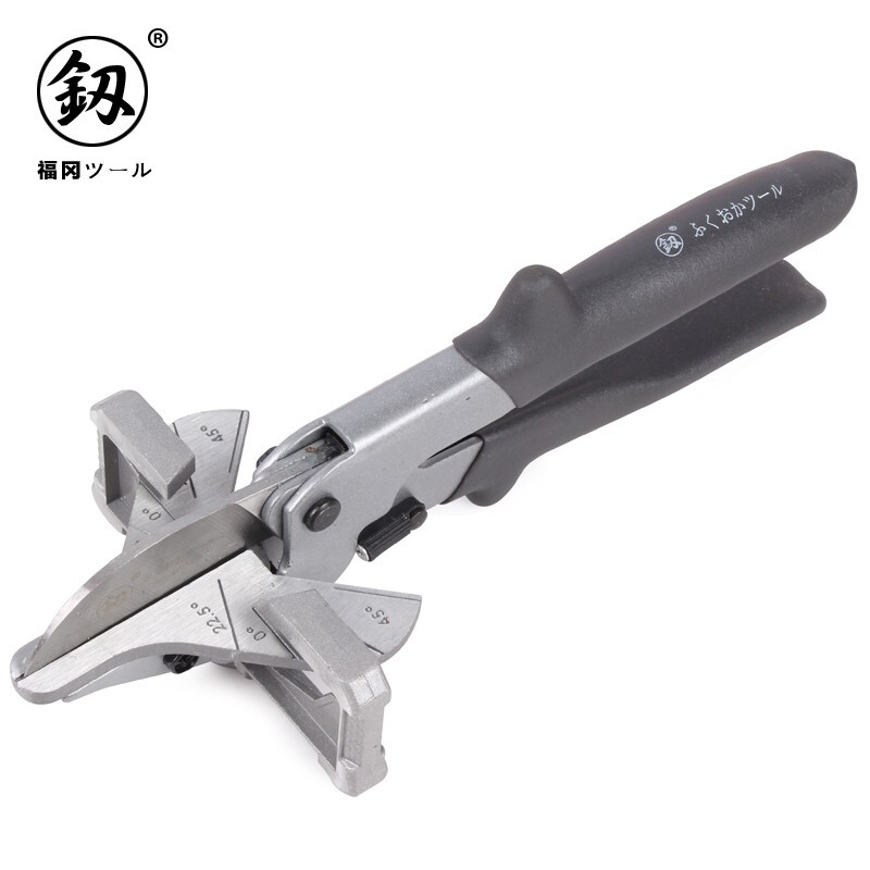 鰰Fukuoka Tools Angle Scissors Adjustable Cutting Groove Plastic Buckle Woodworking Scissors Angle Scissors FO-4004