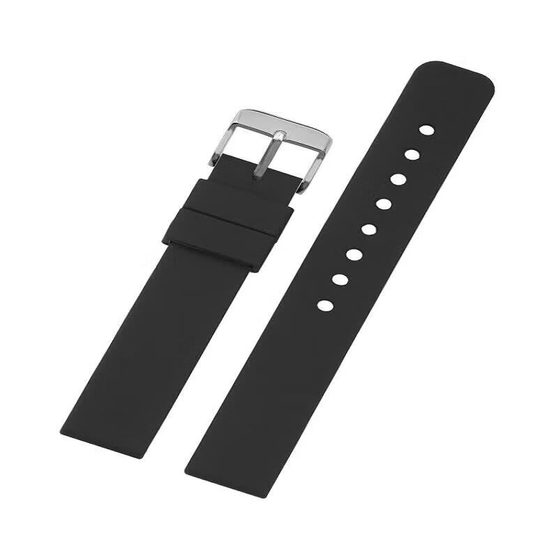 Universal silicone rubber watch strap black suitable for Casio Citizen Armani ck Tissot dw men's and women's wristband (C24) dark blue strap 20mm