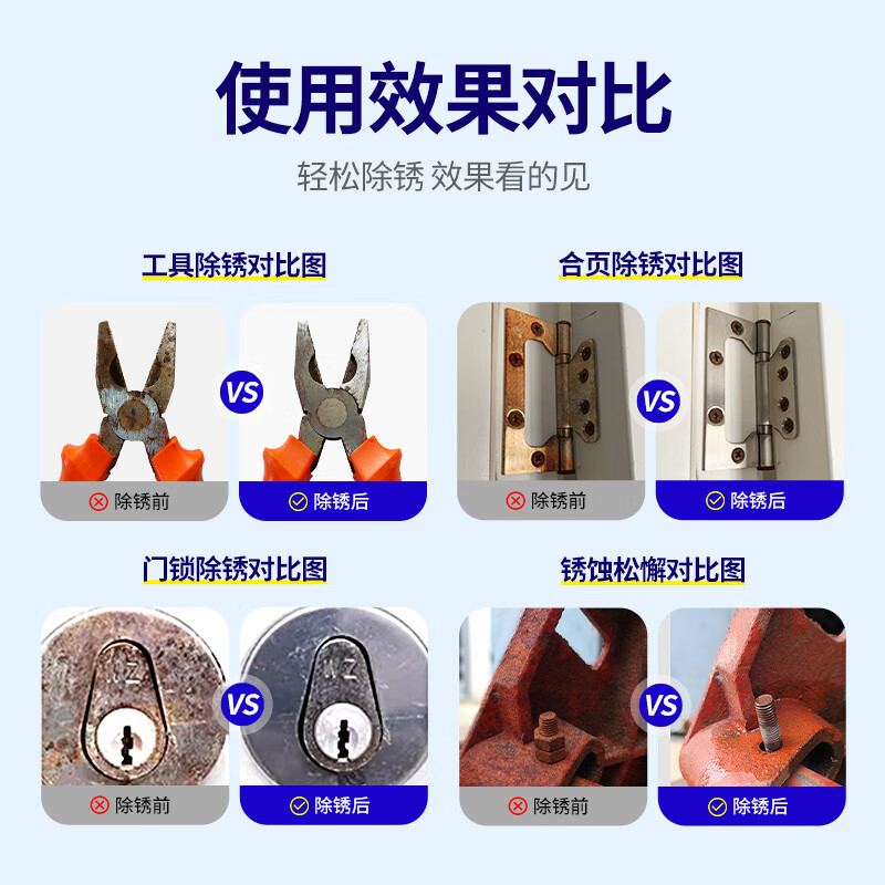 7CF Rainbow Refined Bolt Loosener, Screw and Nut Metal Rust Remover, Multi-Purpose Rust Remover, Door Lock Anti-rust Loose Rust Lubricant R-3070 450ml/bottle