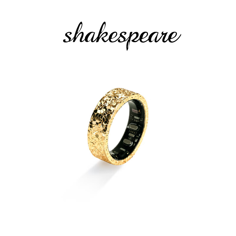 SHAKESPEARE Smart Ring Sleep Monitoring Female Niche Design Couple Ring Light Luxury Crushed Ice Gold No. 18
