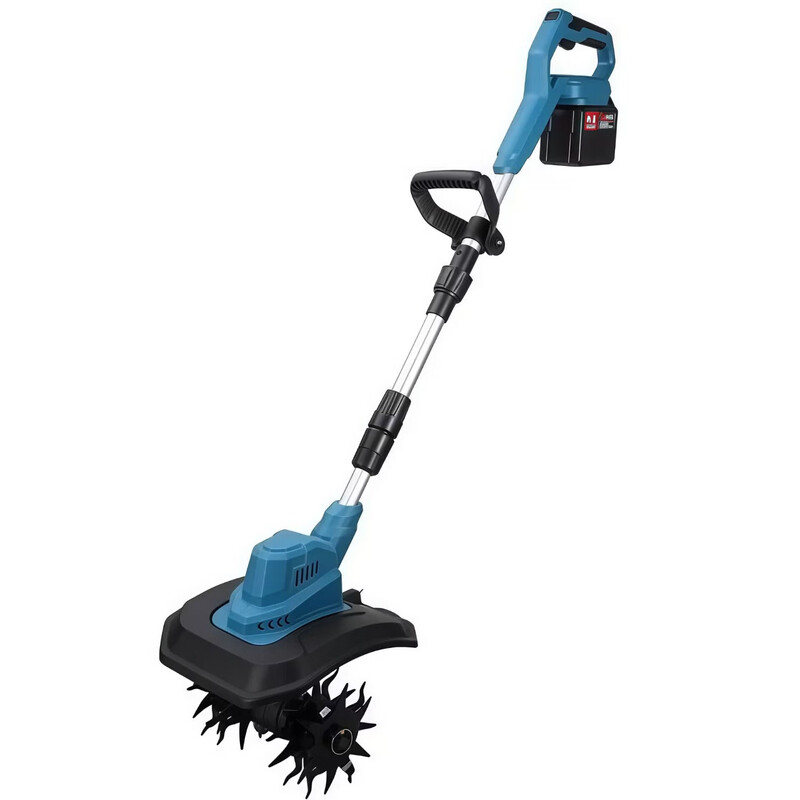 Semperstar handheld lithium battery micro tillage scarifier, agricultural tiller, electric lawn mower, rotary tiller, brushless soil scarifier and weeding dual-purpose machine, 1 battery, 1 charge, 30 battery cells