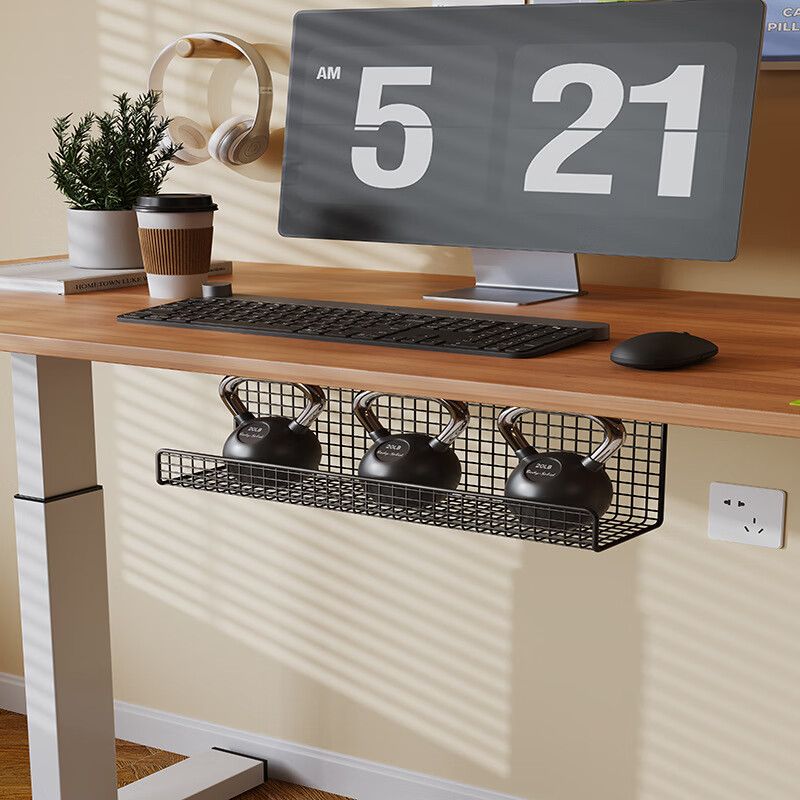 Meijia Life Under Desk Cable Organizer No Punching Power Cord Rack Slot Line Organizing Box Wire Socket Storage Desktop Wiring Artifact