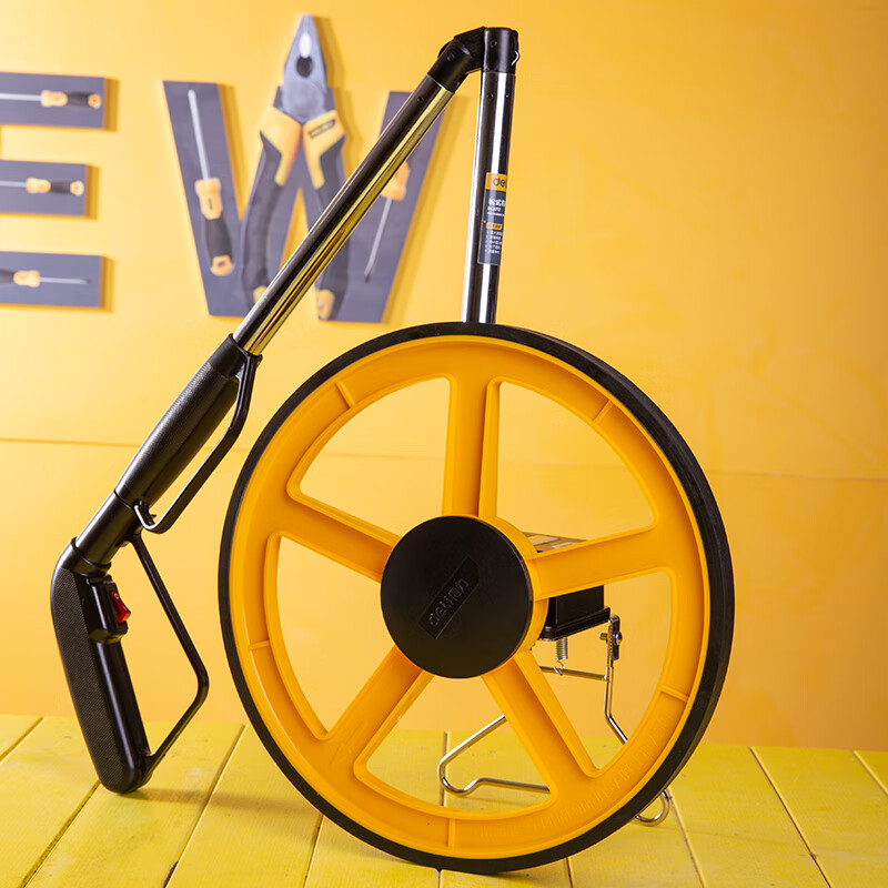 Deli wheeled distance meter large wheel hand push mechanical measuring caliper foldable roller distance meter circumference 100cm