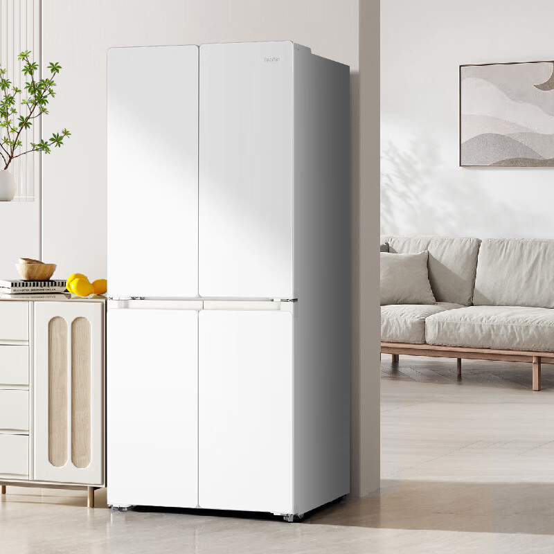 Haier refrigerator cross door four-door 502 liter dual system dual cycle 0 odor transfer ultra-thin large capacity first-class energy efficiency air-cooled frost-free commander replacement subsidy 15% national subsidy 502 liter dual system double cycle 0 odor transfer