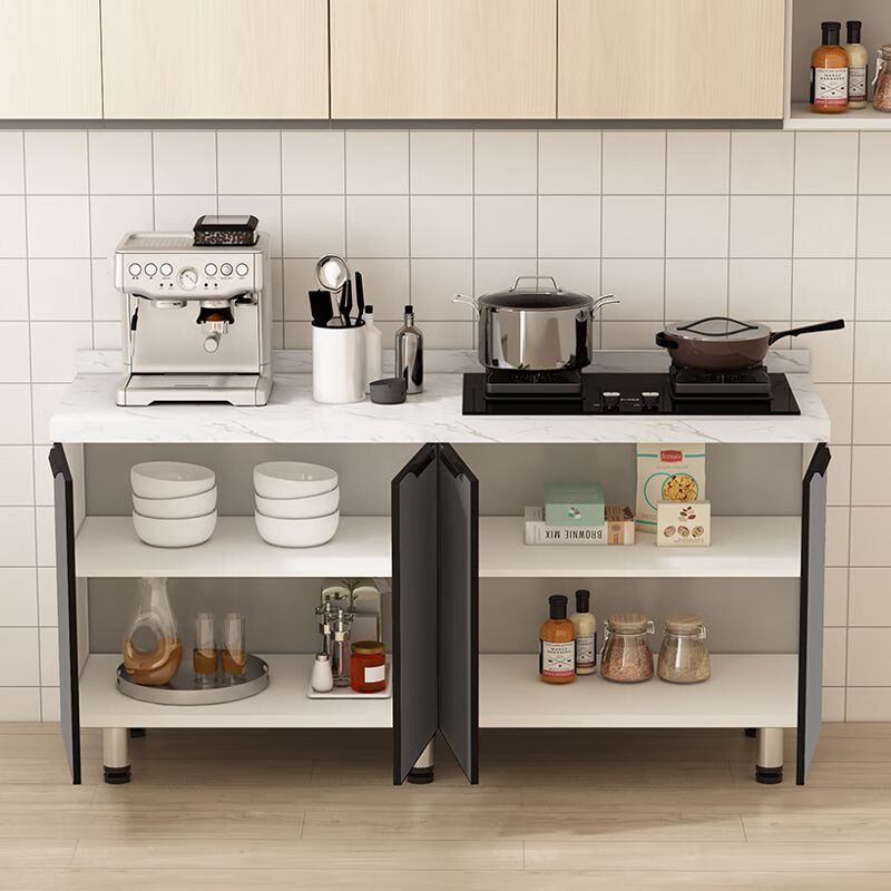 Simple cabinets marble slate countertop kitchen cabinets integrated stove home combination cabinet sink cabinet cupboard 1 point 8 door plane other styles contact customer