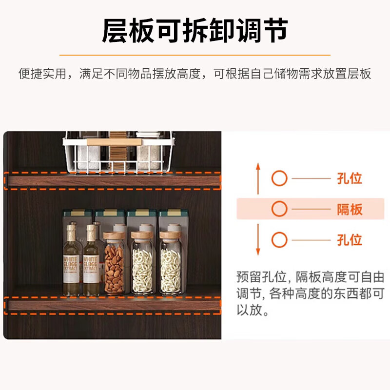 Yunxi home solid wood sideboard against the wall integrated tea cabinet side cabinet French retro multi-layer locker living room tea and wine cabinet pure solid wood + upgraded thickened 16MM back panel walnut color sideboard 80*40*89cm