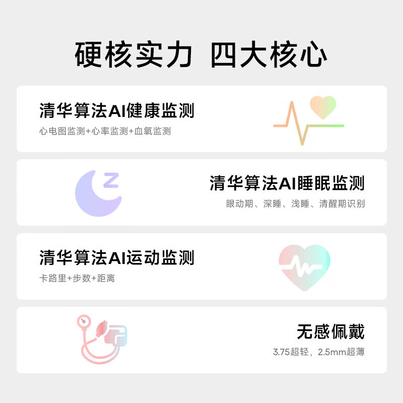 LingSense Glow RingAI Health Smart Ring ECG Monitoring Sports Ring Heart Rate Blood Oxygen Monitoring Rose Gold No. 9