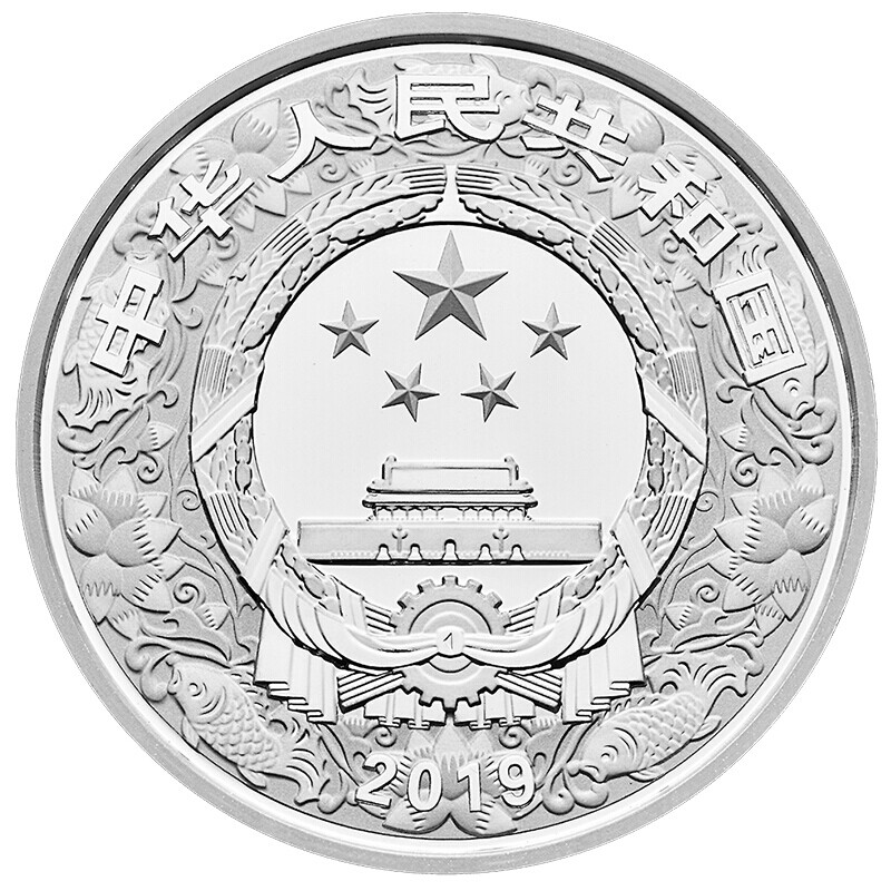 Chinese Gold Coins 2019 Year of the Pig Colored Zodiac Gold and Silver Coins Jihai Year Gold and Silver Commemorative Coins 30g Colored Silver Coins