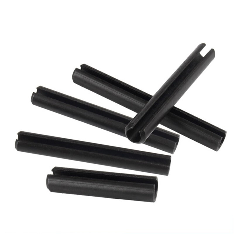 GUWANJI iron black elastic pin split pin spring pin positioning pin cylindrical pin hollow pin pin shaft pin M5*40 (50 pieces)