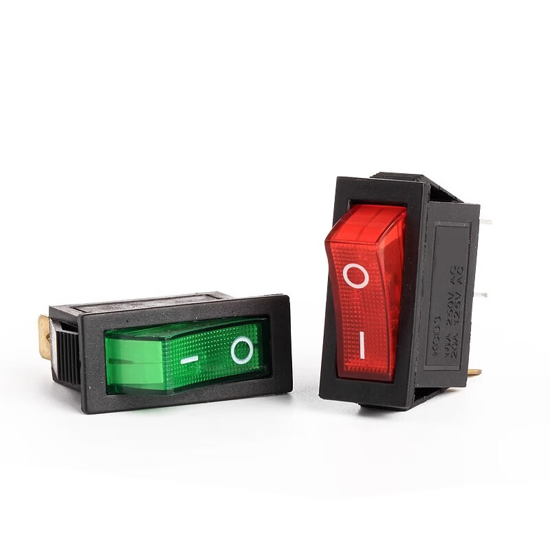 Supply KCD3 boat switch three-legged two-speed with light boat-shaped switch electric pot power rocker switch wholesale 2500W red with light-3 feet two-speed