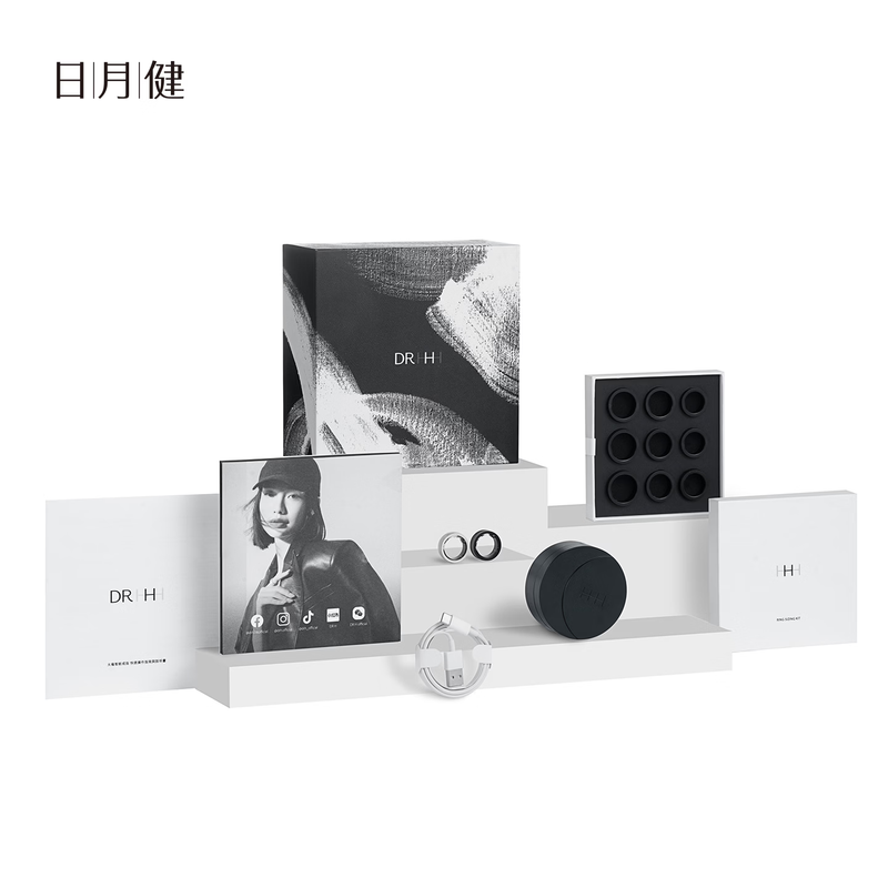 Riyuejian Smart Ring Menstrual Period Emotional Health Blood Oxygen Calories Sleep Exercise Sedentary Monitoring AI Ring
