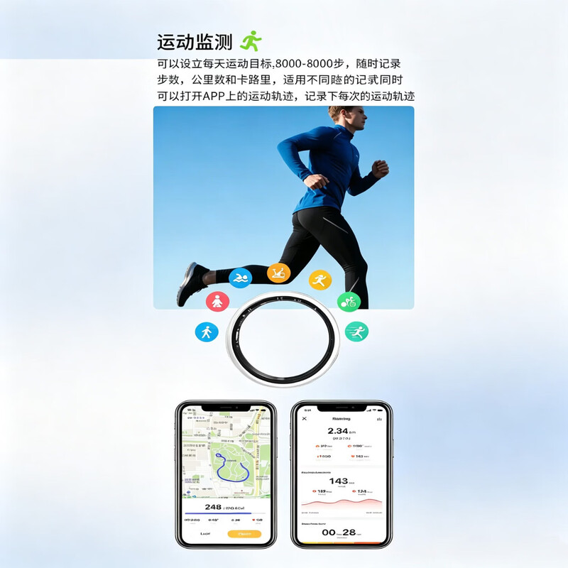 2026 New Light Luxury Smart Ring Titanium Alloy Non-sensory Wear IP68 Waterproof Sleep Heart Rate Blood Oxygen Saturation Monitoring Running Fitness Multi-Sport Record Health Ring Gilt Rose Model Includes Portable Charging Storage Box 12 (Inner Diameter 21.5mm)