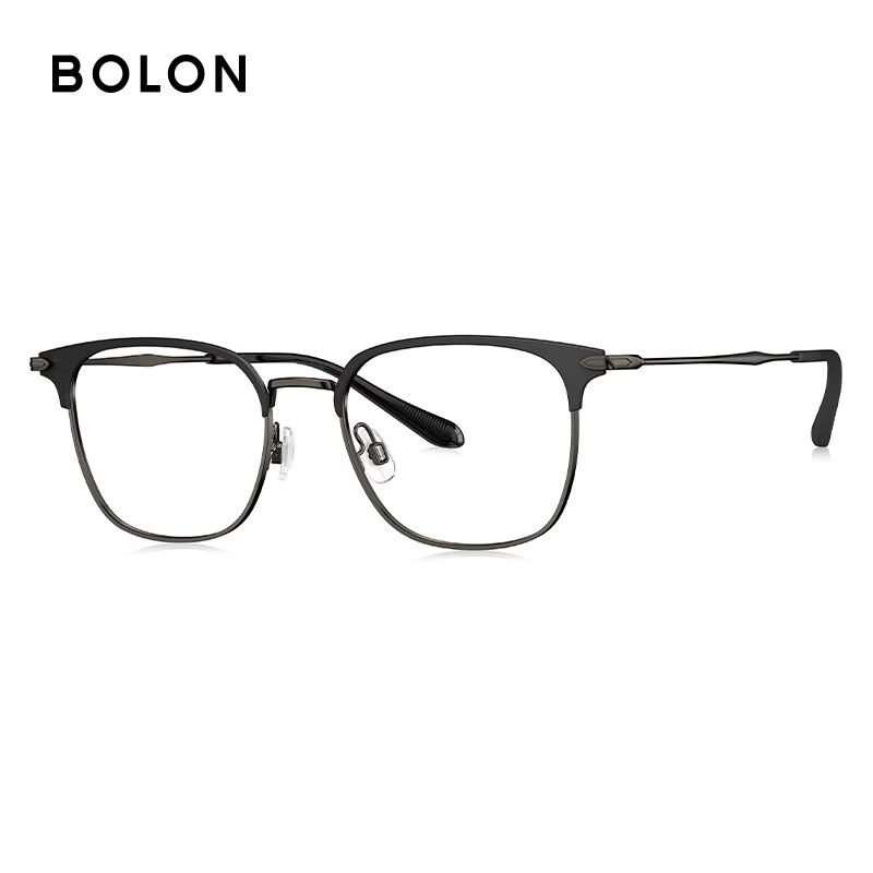 BOLON Tyrannosaurus glasses classic best-selling style myopia glasses frame light business eyebrow frame optical mirror men and women BJ6105 *titanium frame upgrade* titanium/10g BA7067B11 +0 yuan with anti-blue light lens 0 degree