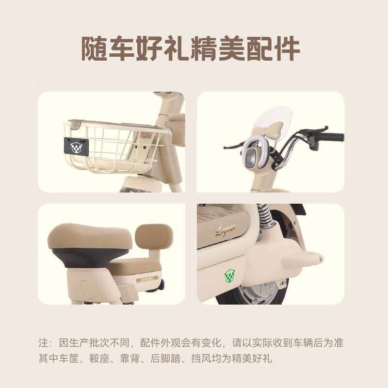 Luyuan's new national standard electric vehicle with long range electric bicycle 48V20A lead-acid battery vehicle for commuting for boys and girls Hoshino Green liquid-cooled patented motor 10-year warranty 48V20A Chaowei lead-acid battery has a range of about 80KM
