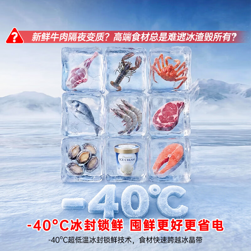 Rongsheng Frost-Free King 200L Single Temperature Freezer Small Household Air-cooled Frost-free Frequency Converter New Level Energy Efficiency Refrigerated Freezer Dual-Purpose Freezer BD/BC-200E30HNLBD National Subsidy