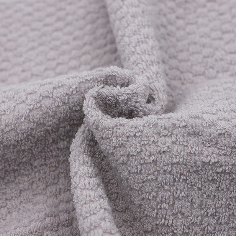 Grace 10A grade antibacterial towel pure cotton absorbent embroidered plain soft face cleansing towel single pack gray 80g