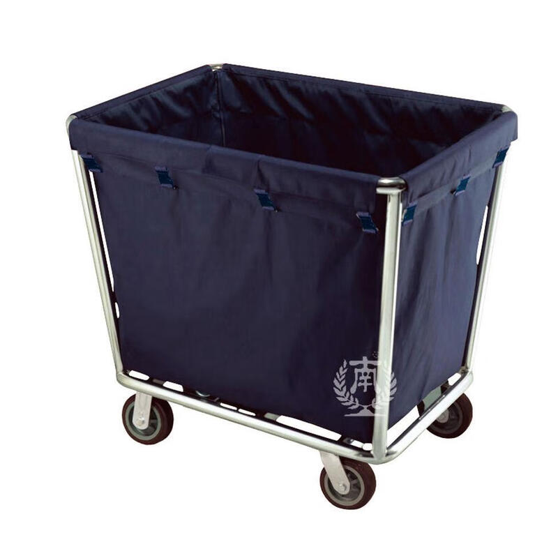 Square C-40 conical stainless steel linen cart, room service cart, dirty clothes collection cart, laundry room cleaning cart, C-40 stainless steel, discounts available upon consultation