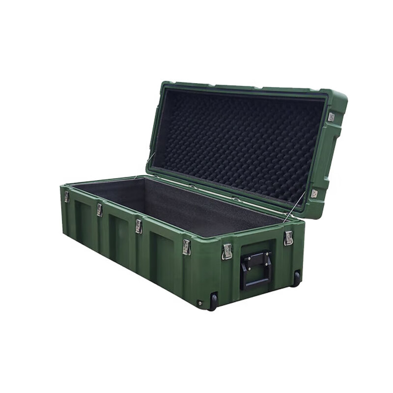 Huangyi outdoor rotomolding box material box airdrop box storage equipment box combat readiness box instrument box ammunition box 1200*500*400mm wheeled