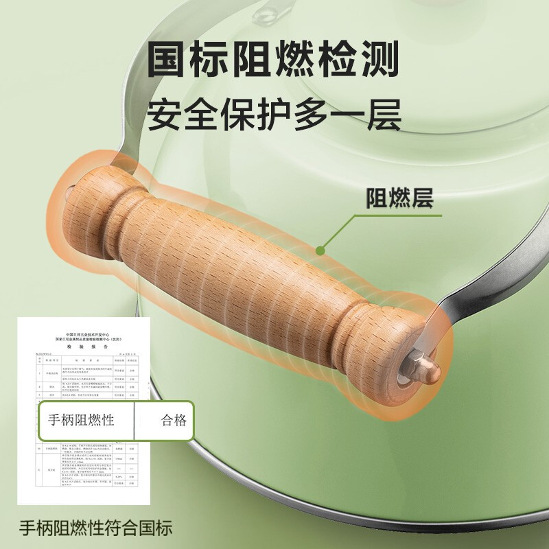 SUPOR Whistle Stainless Steel Kettle Composite Bottom Magnetic Flux Kettle 2.5L Green ES25TS01-G