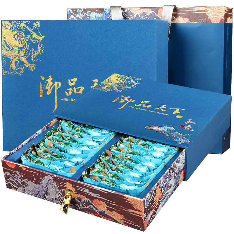 Chajin Junmei black tea Dahongpao Tieguanyin tea gift box high-end gift giving Douyin Kuaishou one generation Royal product of the world Tieguanyin