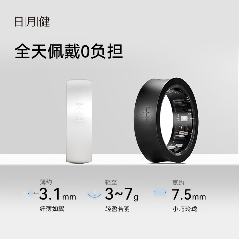 Riyuejian Smart Ring Menstrual Period Emotional Health Blood Oxygen Calories Sleep Exercise Sedentary Monitoring AI Ring