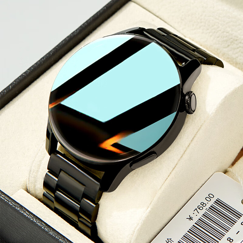 HKMW Smart Watch Men's 2025 New Multifunctional Call and Answer Heart Rate Sports Electronic Watch for Men Gear Black Steel Offline Payment HD Pass