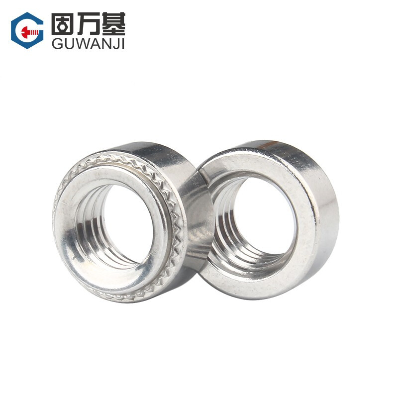 Guwanji pressure rivet nut 304 stainless steel pressure rivet nut pressure rivet parts round pressure rivet nut pressure plate nut national standard list CLS-M4-2 (20 pieces) plate thickness 1.4mm