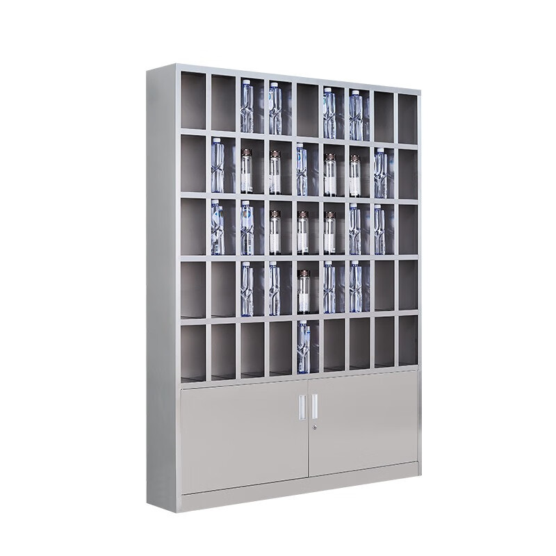 Xingyun steel water cup cabinet 50 compartments employee tea cabinet factory workshop break room water cup holder 304 can be customized
