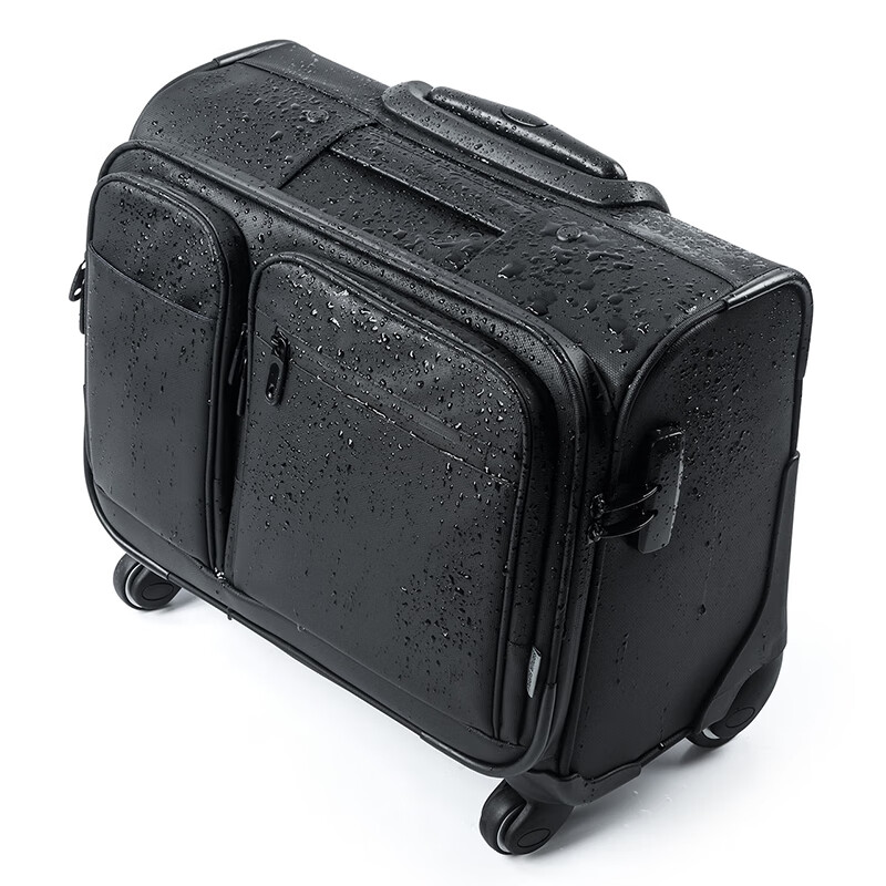 SANWA water-repellent trolley case code lock trolley bag 4-wheel business travel carry-on suitcase small short-term travel suitcase black 20 inches 38 liters large capacity organ page storage bag
