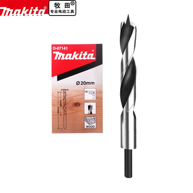 Makita (MAKITA) three-pointed two-edged drill multi-functional carpenter drilling twist drill high-speed steel electric drill rotor wood 5+6+7+8+9+10 6-pack with storage box