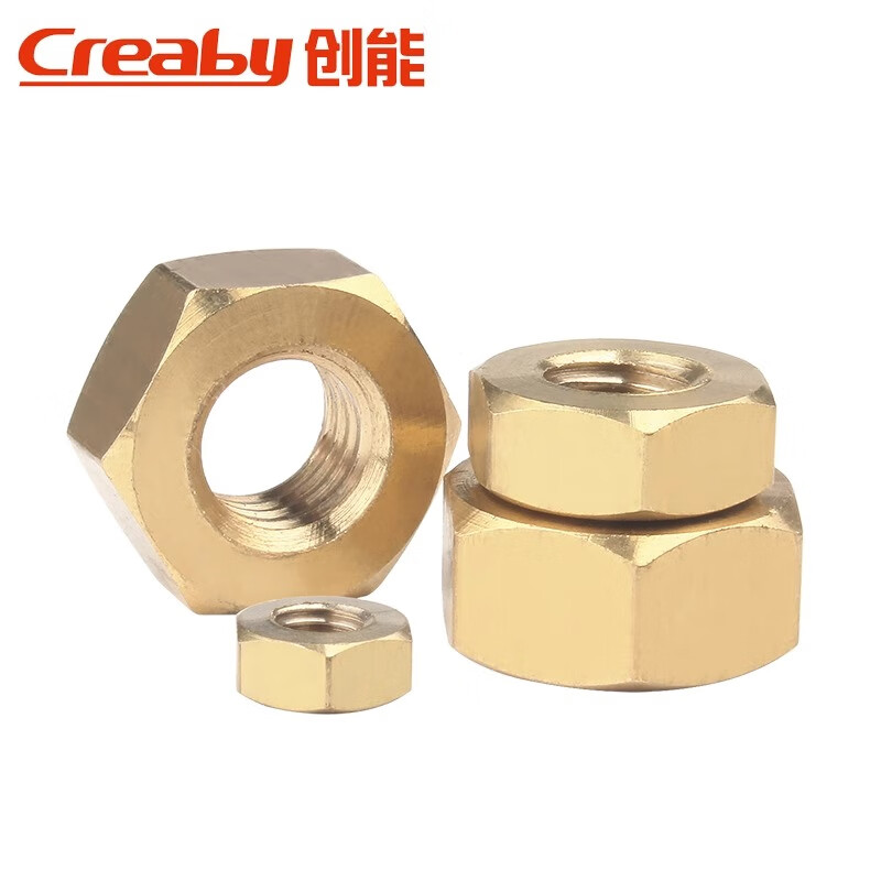 Creaby copper hex nut brass nut copper hex nut M12 (2 pieces)