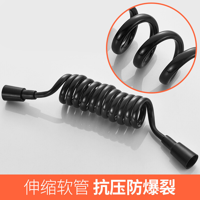 MODAN Sanitary Ware (MODAN) black multi-function triangle valve one in two out three-way water stop valve bidet booster toilet spray gun set bathroom toilet spray gun Yuehei-(copper spray gun + 4-point threaded mouthpiece)