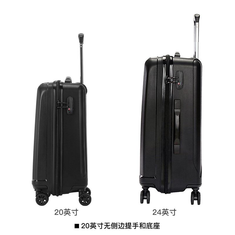 SUISSEWIN Xiangxing trolley case boarding case male and female student suitcase universal wheel password small suitcase 20 inches black 8810