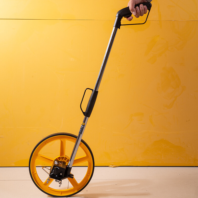 Deli wheeled distance meter large wheel hand push mechanical measuring caliper foldable roller distance meter circumference 100cm