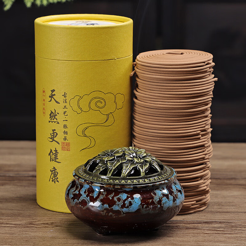 Sandalwood incense home indoor long-lasting fragrance incense burner lavender jasmine osmanthus living room hotel hotel shopping mall bathroom toilet deodorizing incense 120 plates (multi-flavor mixed) incense burner