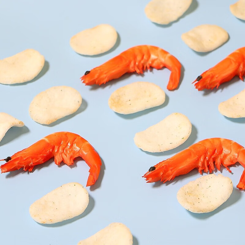 South Korea imported Qu Laifu shrimp chips garlic crab flavor puffed crispy snacks snack food garlic shrimp chips 82g * 2 bags